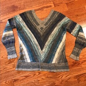 Free People Blue Striped Sweater